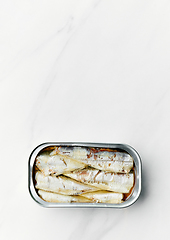 Image showing open sardines can