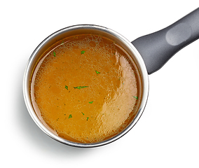 Image showing fresh chicken broth