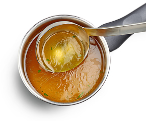 Image showing fresh chicken broth