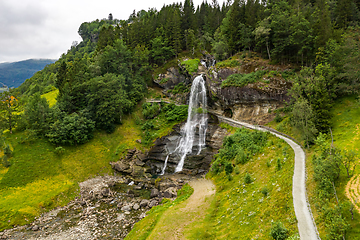 Image showing Steinsdalsfossen is a waterfall in Norway.