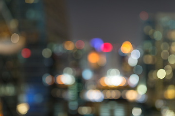 Image showing Blur view of city at night