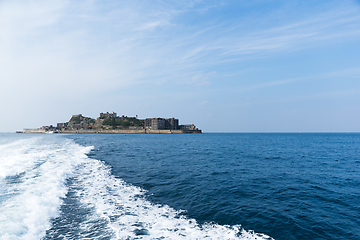 Image showing Abandoned Battleship island in Nagasaki of Japan