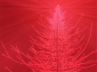 Image showing Sparkly christmas tree illustration