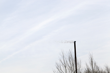 Image showing power lue sky in autumn season