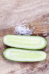 Image showing ripe green cucumber