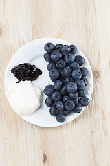 Image showing dessert of blueberries