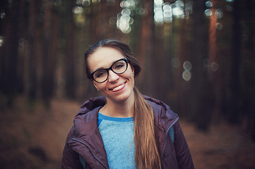 Image showing Art portrait of pretty happy woman