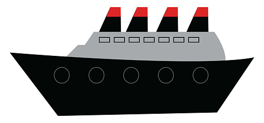 Image showing Titanic ship on is maiden voyage vector or color illustration