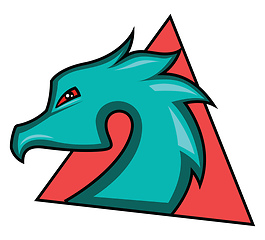 Image showing Dragon gaming logo illustration vector on white background 