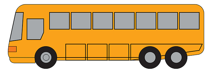 Image showing Red and black double decker bus vector or color illustration