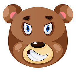 Image showing Bear is feeling rage,, illustration, vector on white background.