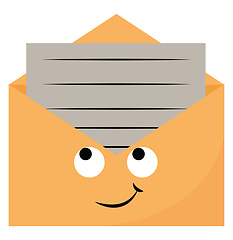 Image showing  Happy letter, vector or color illustration.