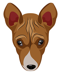 Image showing Basenji illustration vector on white background