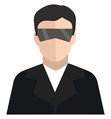 Image showing Clipart of a stylish man wearing sunglasses vector or color illu