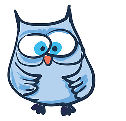 Image showing A medium sized owl vector or color illustration