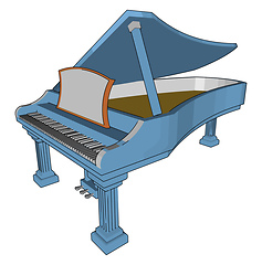 Image showing A grand piano vector or color illustration