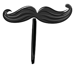 Image showing Image of carnival mustache, vector or color illustration.