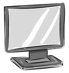 Image showing A monitor screen, vector or color illustration.