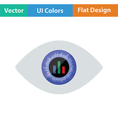 Image showing Eye with market chart inside pupil icon