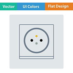 Image showing France electrical socket icon