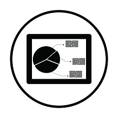 Image showing Tablet with analytics diagram icon