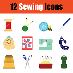 Image showing Sewing icon set