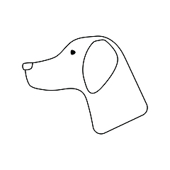 Image showing Icon of hinting dog had