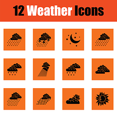 Image showing Set of weather icons