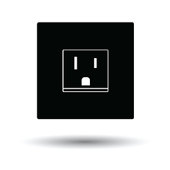 Image showing USA electrical socket icon