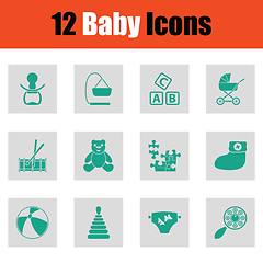 Image showing Baby icon set
