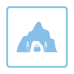 Image showing Scare cave in amusement park icon