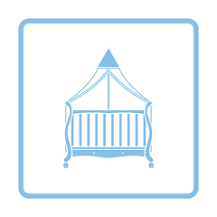 Image showing Crib with canopy icon