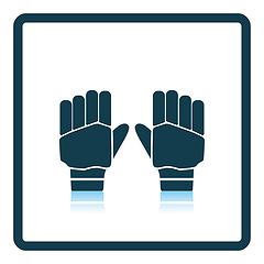 Image showing Pair of cricket gloves icon