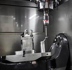 Image showing Metalworking CNC milling machine. Cutting metal modern processin