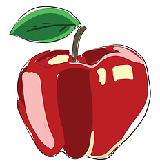 Image showing An abstract apple vector or color illustration