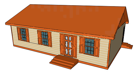 Image showing Additional source of income house vector or color illustration