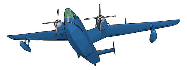 Image showing King Air airplane turboprop engine vector or color illustration