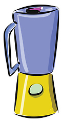 Image showing Image of blue mixer, vector or color illustration.