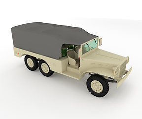 Image showing Military light utility vehicle vector or color illustration