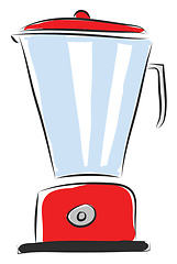 Image showing Red mixer illustration vector on white background 