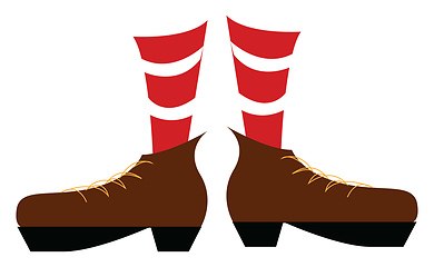 Image showing Socks and boots vector or color illustration
