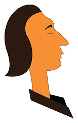 Image showing A man lost in thought vector or color illustration