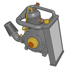 Image showing A engine pump operated by machine or electrical power vector or 