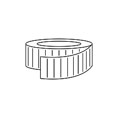 Image showing Icon of Measure tape 