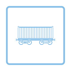 Image showing Railway cargo container icon