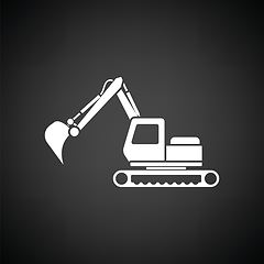 Image showing Icon of construction excavator