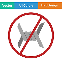 Image showing Barbed wire icon