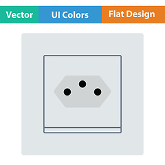 Image showing Swiss electrical socket icon