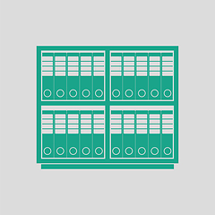 Image showing Office cabinet with folders icon