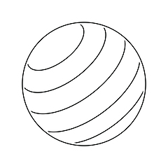 Image showing Icon of Fitness rubber ball
